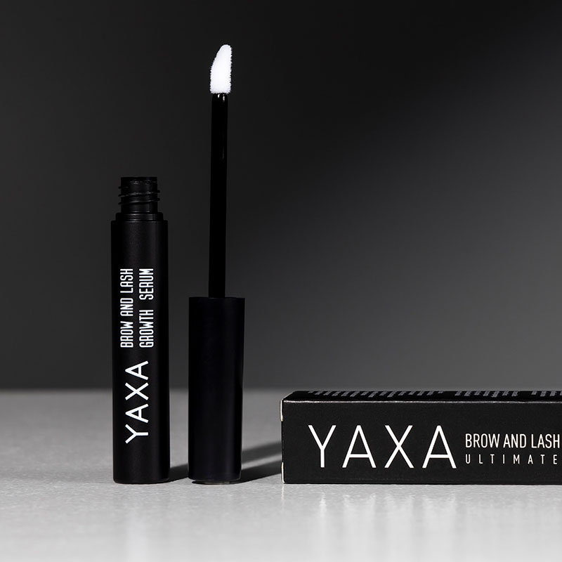 An image of before and after using YAXA Cosmetics serum.